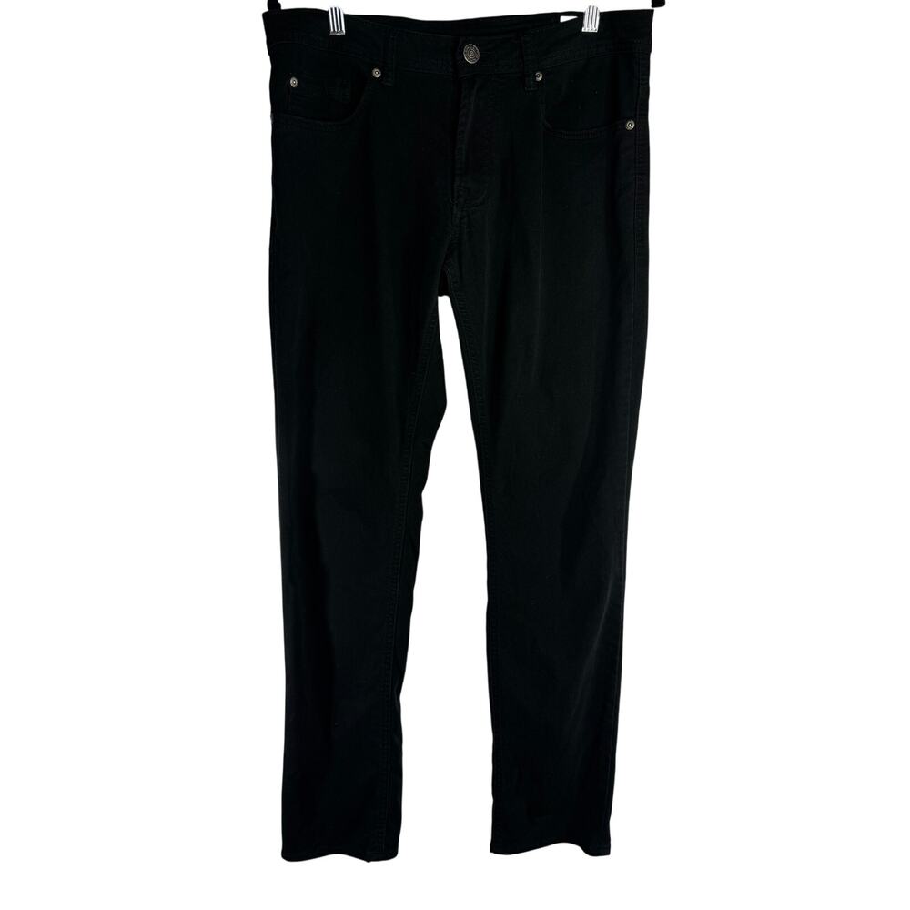 Archer Slim Straight Men's Black Denim Jeans Button Zip Closure size 32x32